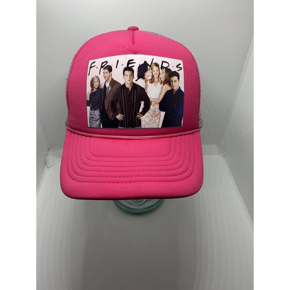 Friends 90’s TV Show Adjustable Snapback Mesh Pink Trucker Hat Central Perk